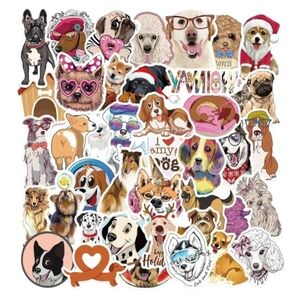 80pcs Waterproof Cute Dog Stickers for Laptops, Water Bottles & More
